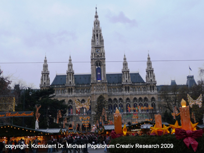 Wiener Christkindlmarkt vor dem Rathaus 2009, Foto cpwt, Dr. Michael Populorum